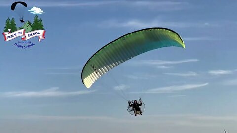 First flight on his new used paramotor- Monday (￼oct 10) morning class at Paramotor Arkansas ￼