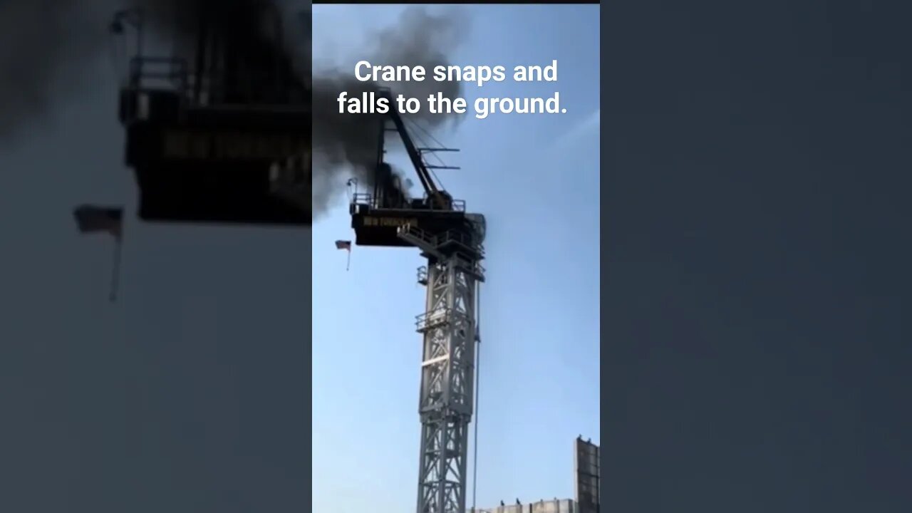 Crane falls on to A New York City Street.