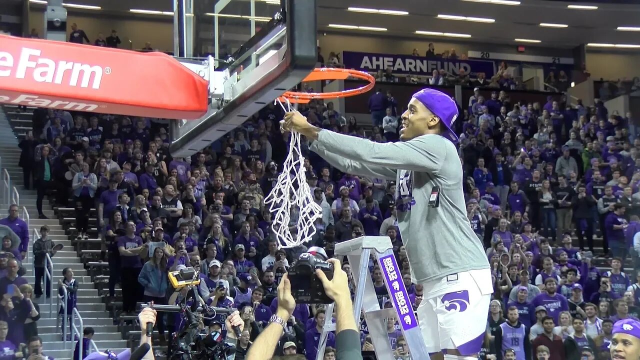 Kansas State Basketball | Wildcats cut down the nets after winning Big 12 Championship