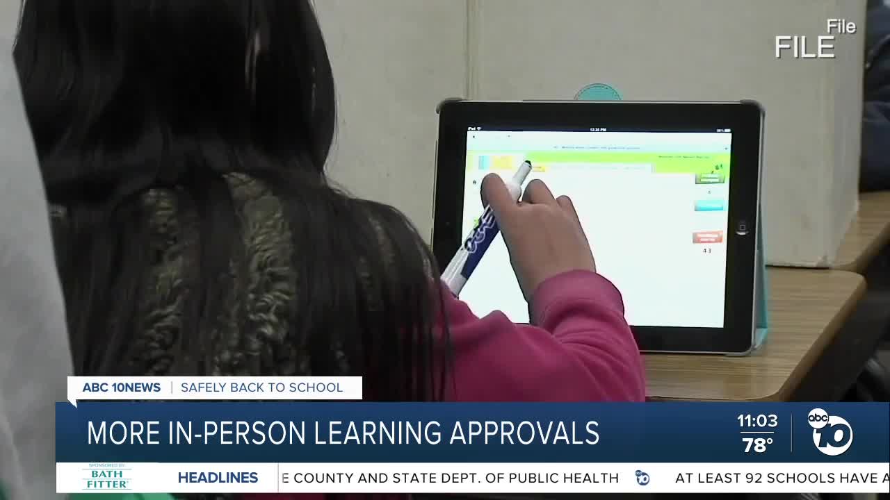 More in-person learning approvals