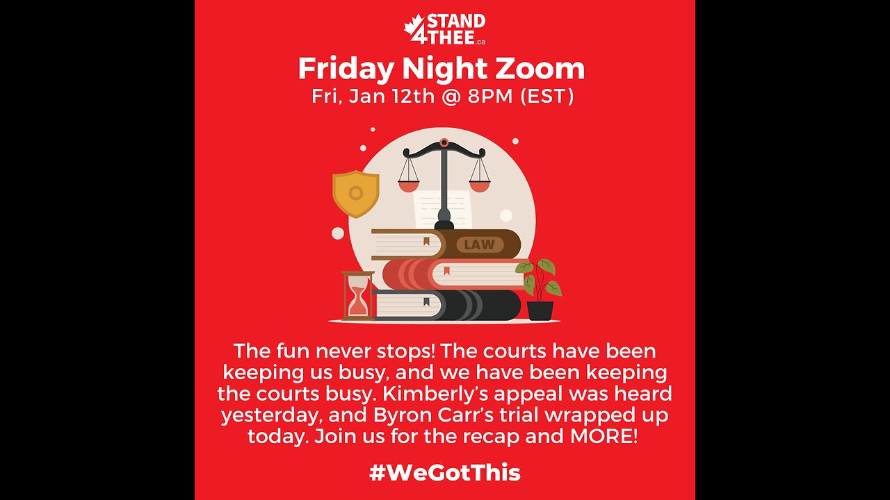 Stand4THEE Friday Night Zoom Jan 12 - Court Updates