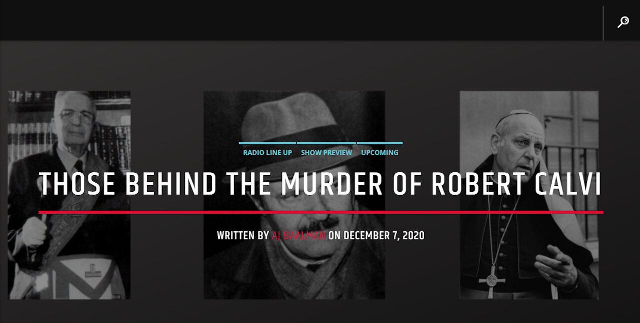 Who Killed Robert Calvi?