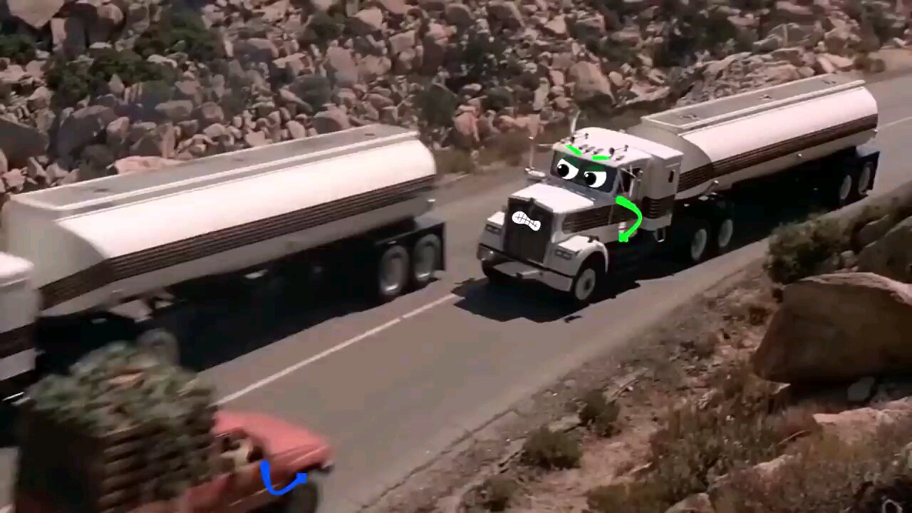 Big truck crashing #crash #funny