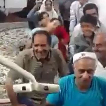 Three generations of a family having fun