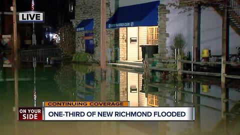 At least one-third of New Richmond, Ohio, is underwater