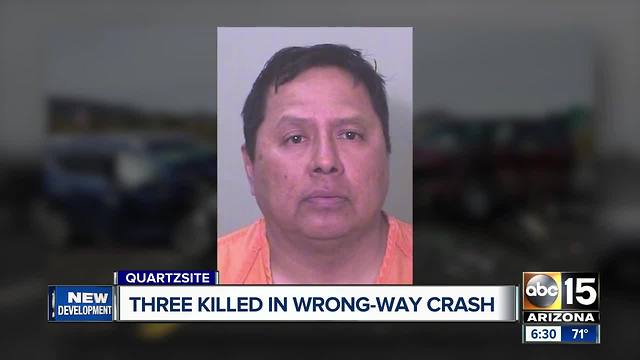 Man accused of causing wrong-way crash that killed three people