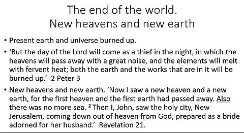 The end of the world and new beginning