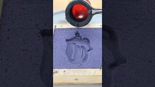 😱 Amazing Metal Casting 🔥🔥 #kineticsand #sandcasting #cool #kineticsandasmr