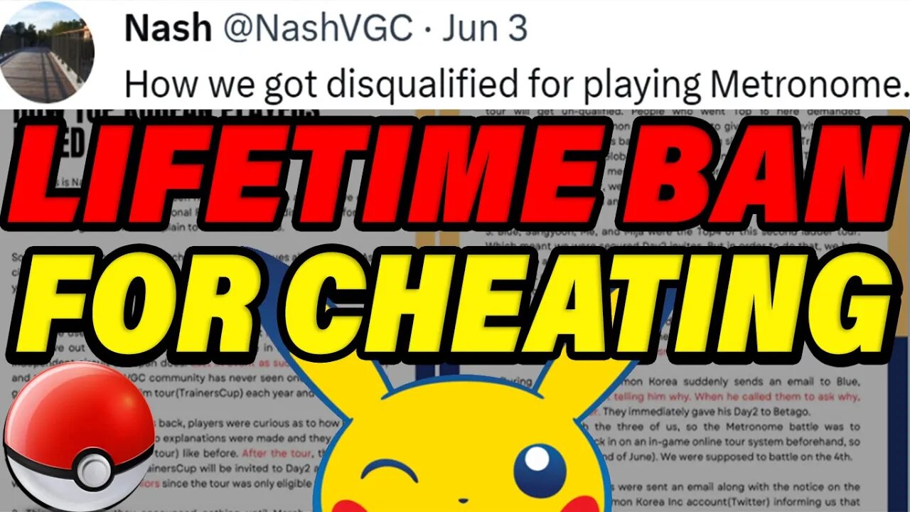 Korean Pokemon VGC Players CONFIRMED BANNED FOR HACKING, NOT METRONOME!