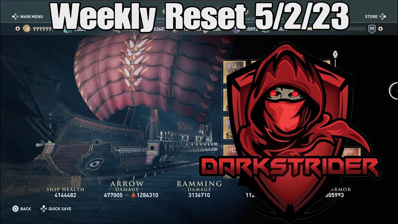 Assassin's Creed Odyssey- Weekly Reset 5/2/23