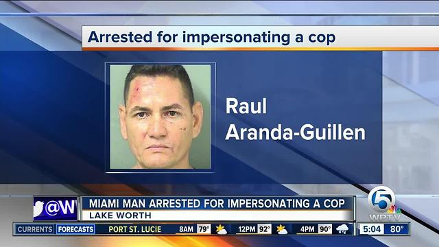 Miami man charged with impersonating officer in Lake Worth