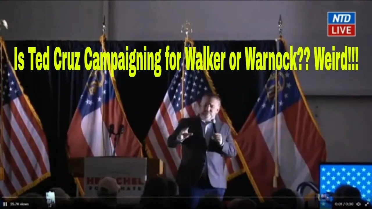 Crazy! Ted Cruz Campaign for Warnock Instead of Walker