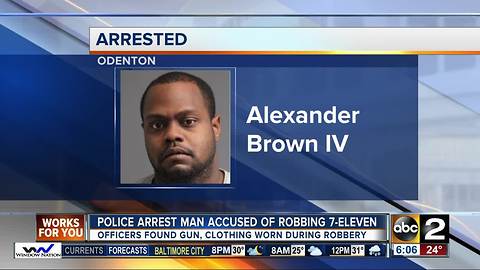 Police arrest man accused of robbing 7-Eleven in Odenton