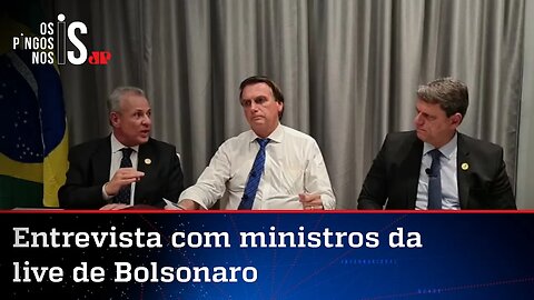 Exclusivo: Entrevista com Tarcísio de Freitas e Bento Albuquerque na live de Bolsonaro