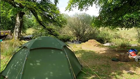 vlog before breaking down the tent riverside wildcamping Dartmoor28th May 2023