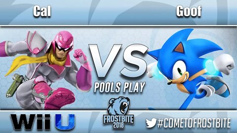 Cal (Captain Falcon) vs. Goof (Sonic) - Wii U Pools Play - Frostbite 2018