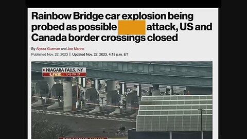 BOOM! Our First Border Psyop! Rainbow Bridge Goes Up In Smoke Just In Time To For The Holidays!