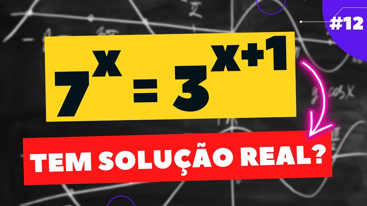 (COMO RESOLVER) EQUAÇÃO EXPONENCIAL COM BASES DIFERENTES| SOSMATH | EP12 | @Professor Theago