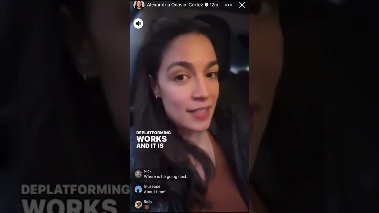 AOC says deplatforming works