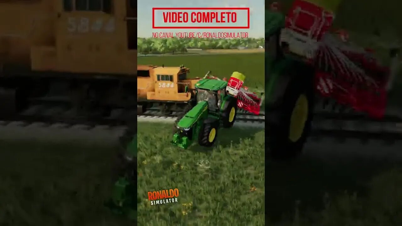 O Patrão Adora ver isso Tractor x Train #shorts #shortsviral #shortsyoutubevideo