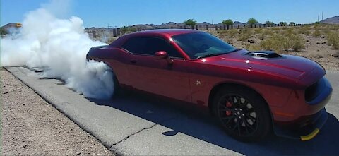 Challenger Scat Pack Shaker - 1st Burnout