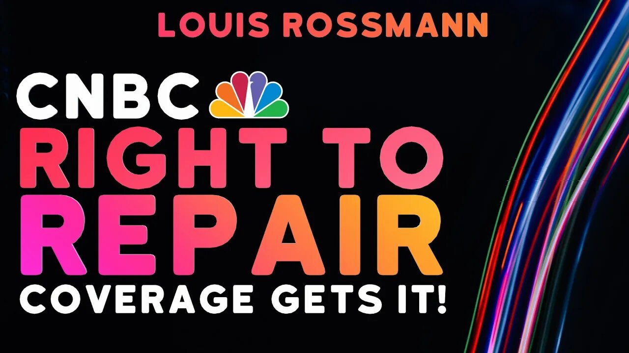 CNBC covers right to repair with a video whose title is quality