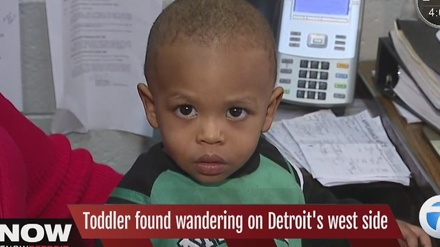 Toddler found wandering