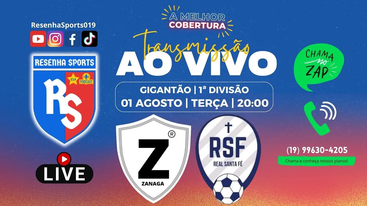 FUTEBOL AO VIVO | ZANAGA 🆚 REAL SANTA FÉ | GIGANTÃO - 1ª DIVISÃO - 2023