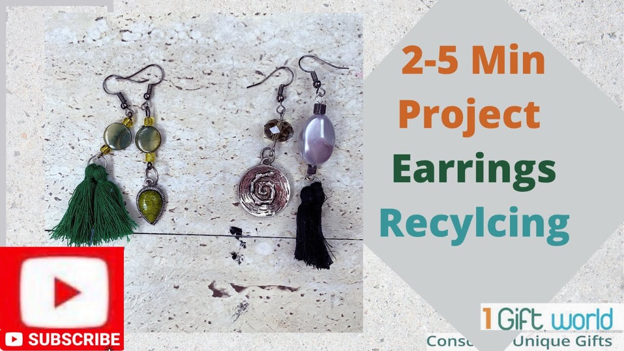 2-5 Minutes DIY Recycle Project at Home | Earrings Project