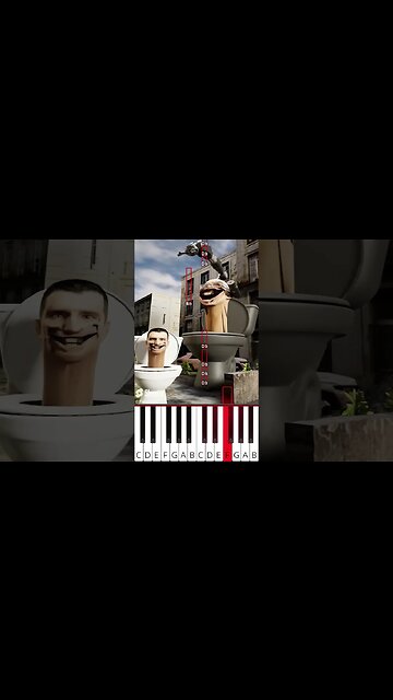 MONSTER Skibidi Toilet (@DOM_Studio) - Octave Piano Tutorial