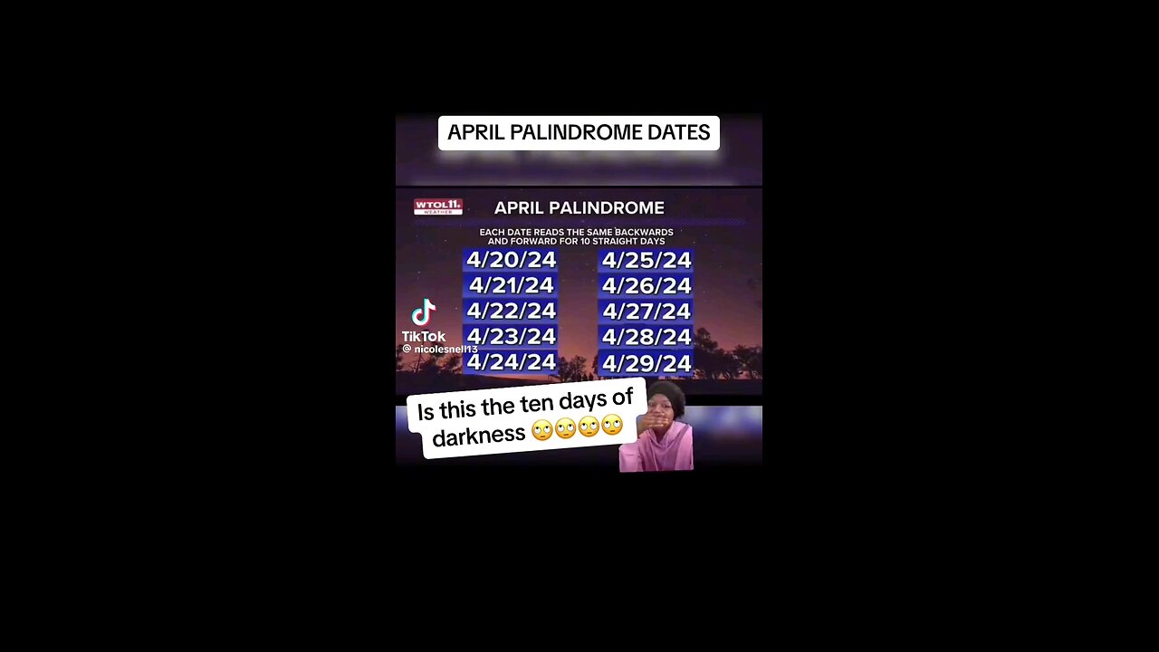 There are 10 days in April that are palindrome. You can read it forward and backwards.