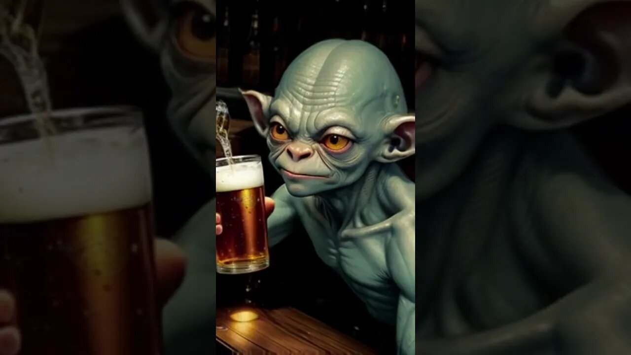 Gollum Drinking Beer #funny #viral #shorts