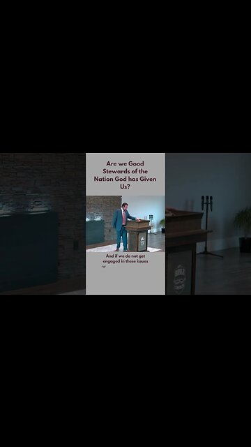 Are we Good Stewards of the Nation God has Given Us?