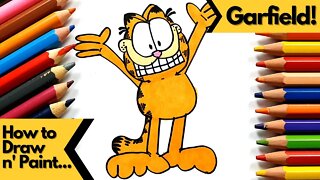 How to draw and paint Garfield