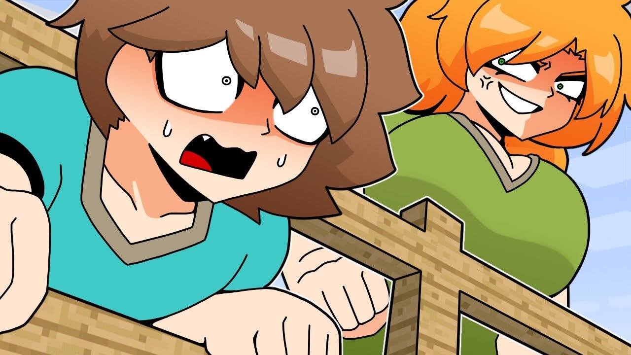 Steve stuck in the fence | Minecraft anime