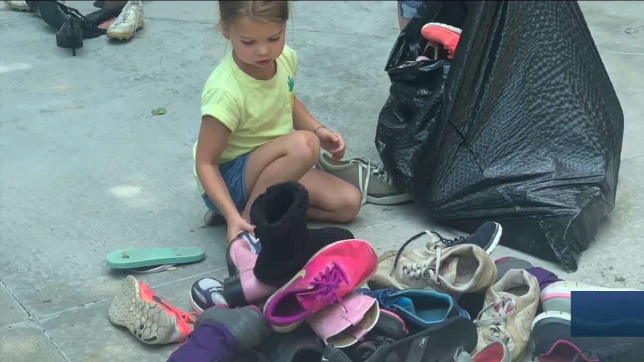 Shoe drive at elementary school in Broomfield