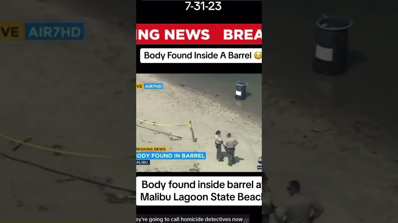 Insane !!! 07/31/2023 #barrel #malibu #bodyfound#pch #breakingnews #california #cali #sanaalessandra