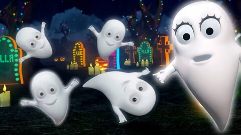 Five Little Ghosts | Halloween Music for Children | Kids Songs and Cartoons by Little Treehouse