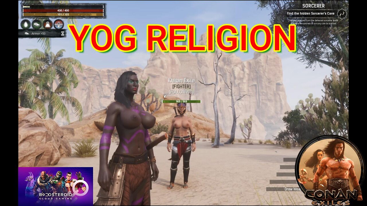 Conan Exiles beginners guide YOG religion location Busty Boobs #Boosteroid #conanexiles