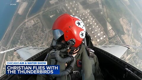 ABC7 reporter flies with Thunderbirds at Chicago Air and Water Show