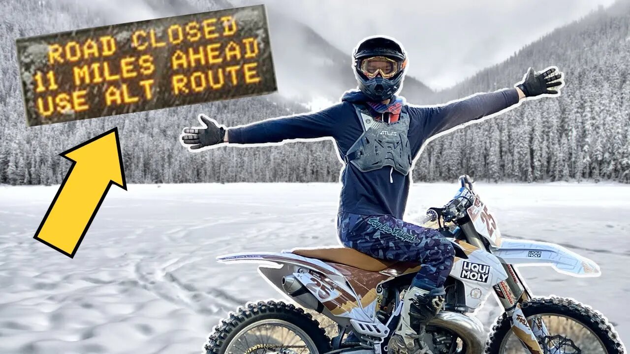 DIRT BIKE VS DEADLY BLIZZARD.