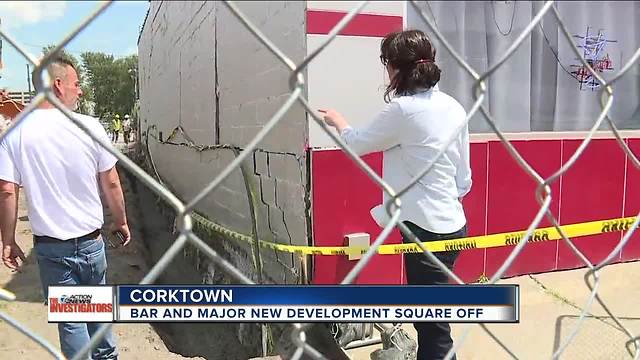 Bar and Detroit developer square off in incident that damaged a building