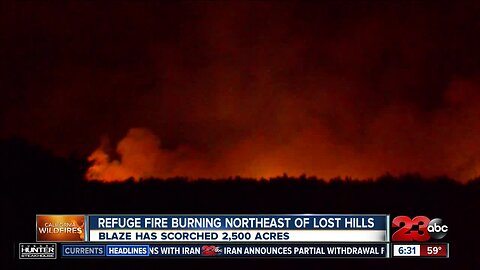 Refuge Fire just Northeast of Lost Hills