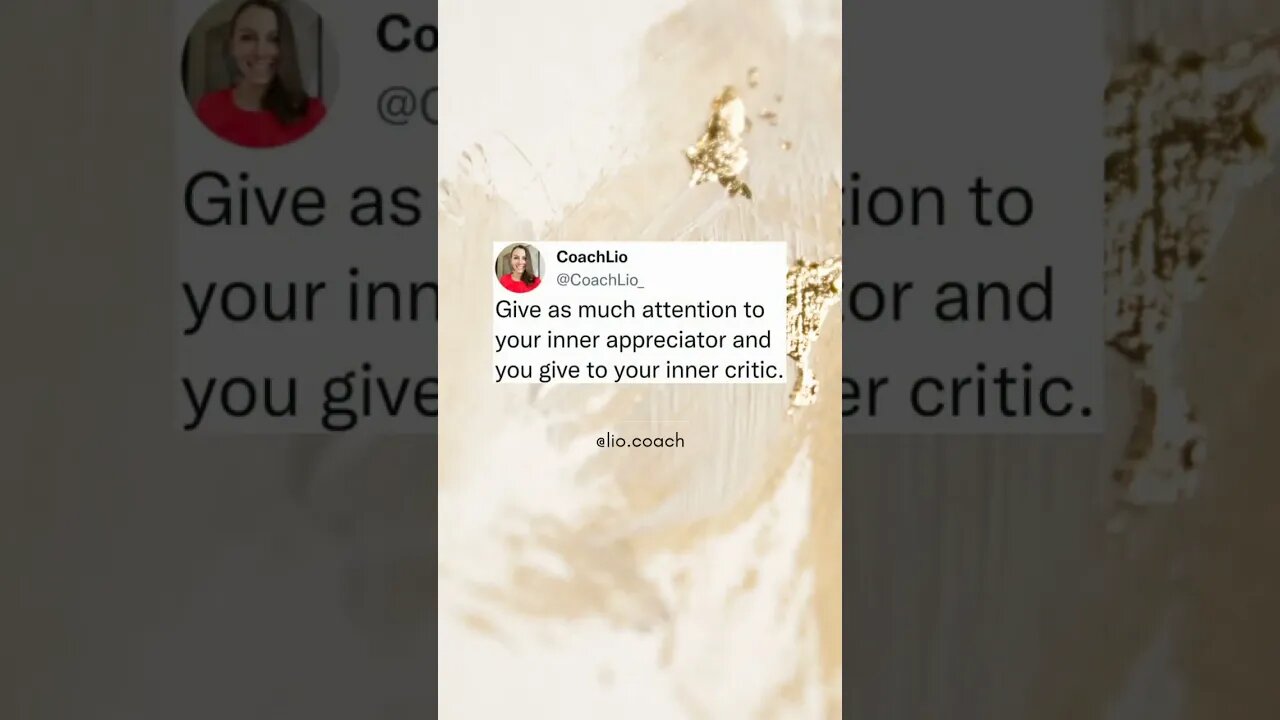 Give attention to your inner-appreciator #shorts #coachLio #mindset #thoughts #appreciation