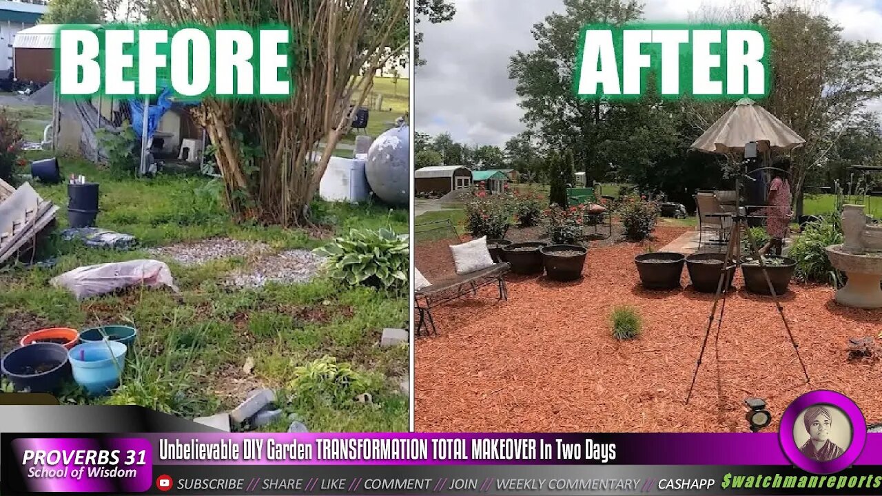 Unbelievable DIY Garden TRANSFORMATION TOTAL MAKEOVER Time lapse In Two Days