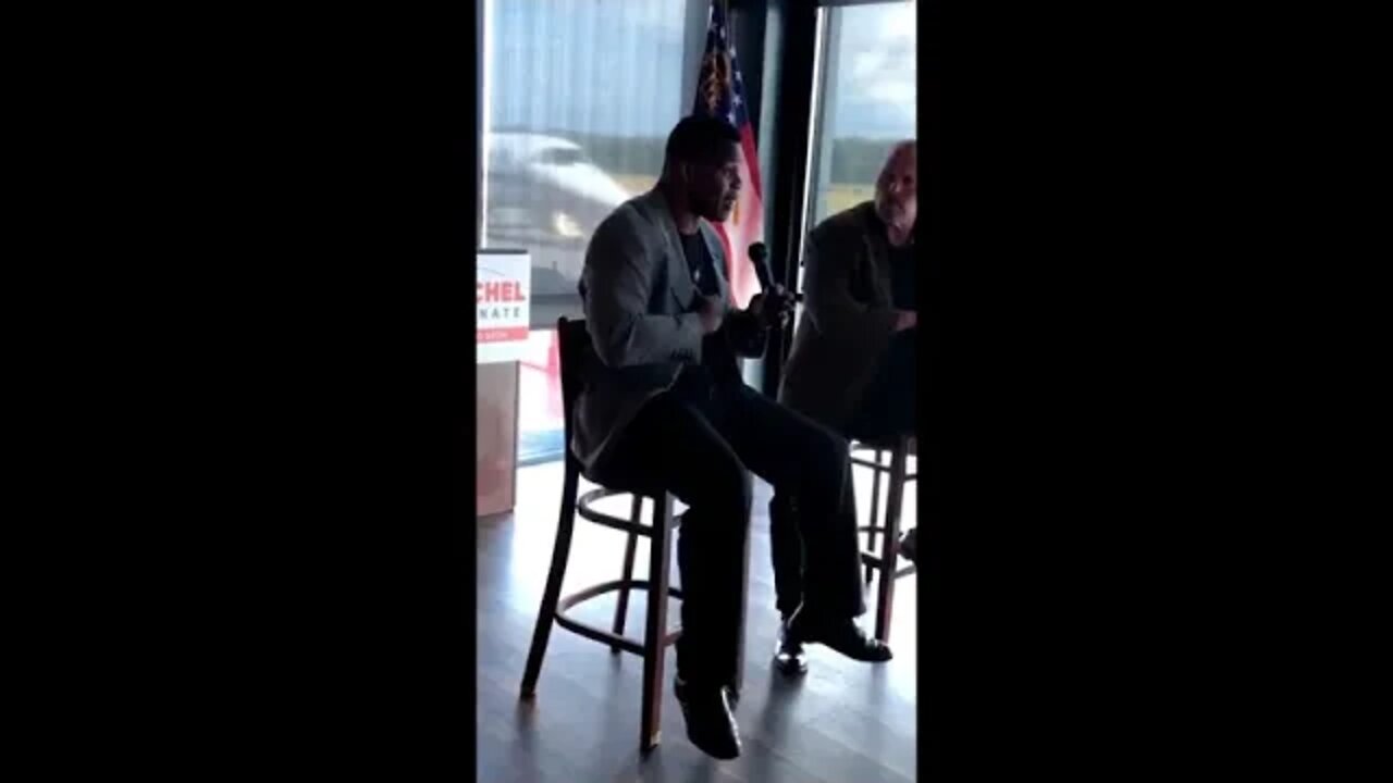 HERSCHEL WALKER takes question on police from Veterans for America First's Stan Fitzgerald