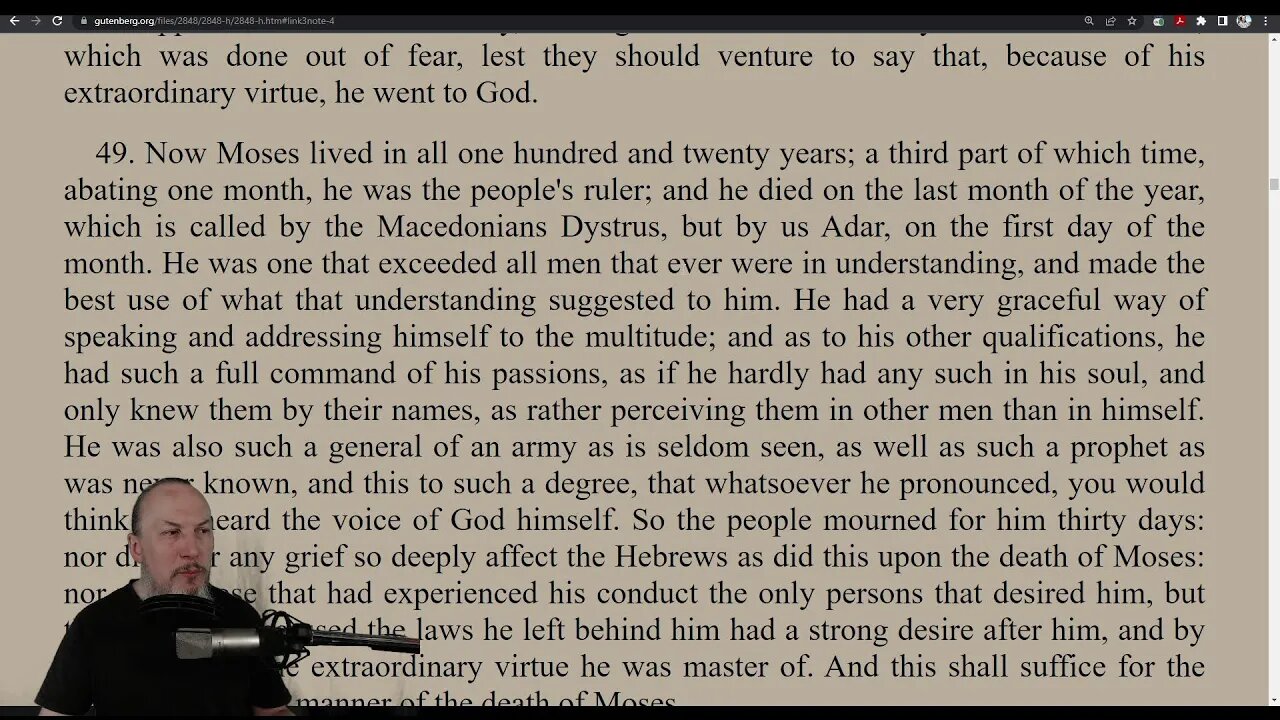 LIVE Q&A - Josephus - Antiquities Book 4 - Ch 8.12 AGAIN (Part 58)