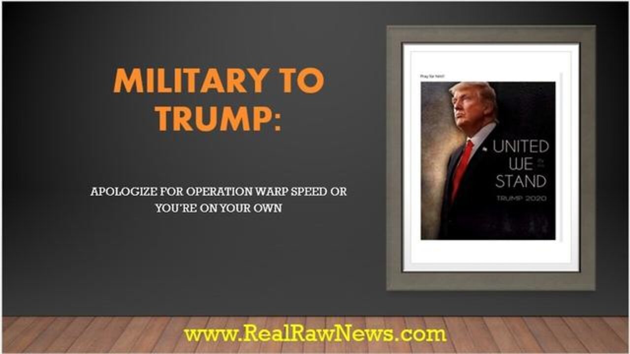 Military to Trump: Apologize for Operation Warp Speed