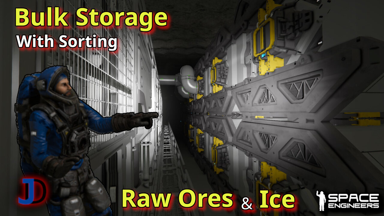 Space Engineers: S2e25 - Bulk Storage Ore & Ice Storage