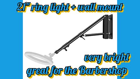 My barbershop wall ring light great for work and video